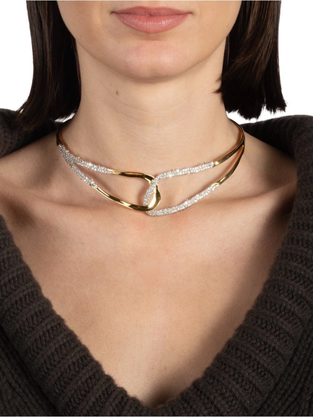 ALEXIS BITTAR
Freeform Pavé Intertwined Collar Necklace